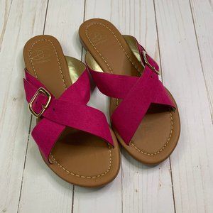 Hot Pink Strap Sandals